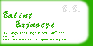 balint bajnoczi business card